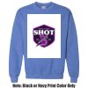 Adult Heavy Blend Heather Royal or Red 60/40 Fleece Crew (S) Thumbnail