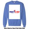 Adult Heavy Blend Heather Royal or Red 60/40 Fleece Crew (S) Thumbnail