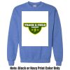 Adult Heavy Blend Heather Royal or Red 60/40 Fleece Crew (S) Thumbnail