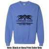 Adult Heavy Blend Heather Royal or Red 60/40 Fleece Crew (S) Thumbnail
