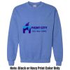 Adult Heavy Blend Heather Royal or Red 60/40 Fleece Crew (S) Thumbnail