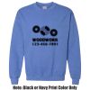 Adult Heavy Blend Heather Royal or Red 60/40 Fleece Crew (S) Thumbnail