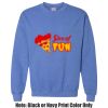 Adult Heavy Blend Heather Royal or Red 60/40 Fleece Crew (S) Thumbnail