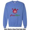 Adult Heavy Blend Heather Royal or Red 60/40 Fleece Crew (S) Thumbnail