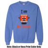 Adult Heavy Blend Heather Royal or Red 60/40 Fleece Crew (S) Thumbnail