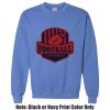 Adult Heavy Blend Heather Royal or Red 60/40 Fleece Crew (S) Thumbnail