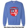 Adult Heavy Blend Heather Royal or Red 60/40 Fleece Crew (S) Thumbnail