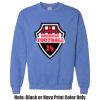 Adult Heavy Blend Heather Royal or Red 60/40 Fleece Crew (S) Thumbnail