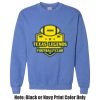 Adult Heavy Blend Heather Royal or Red 60/40 Fleece Crew (S) Thumbnail
