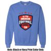 Adult Heavy Blend Heather Royal or Red 60/40 Fleece Crew (S) Thumbnail