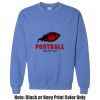 Adult Heavy Blend Heather Royal or Red 60/40 Fleece Crew (S) Thumbnail