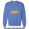 Adult Heavy Blend Heather Royal or Red 60/40 Fleece Crew (S) Thumbnail