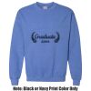 Adult Heavy Blend Heather Royal or Red 60/40 Fleece Crew (S) Thumbnail