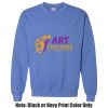 Adult Heavy Blend Heather Royal or Red 60/40 Fleece Crew (S) Thumbnail
