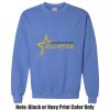 Adult Heavy Blend Heather Royal or Red 60/40 Fleece Crew (S) Thumbnail