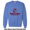 Adult Heavy Blend Heather Royal or Red 60/40 Fleece Crew (S) Thumbnail