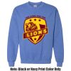 Adult Heavy Blend Heather Royal or Red 60/40 Fleece Crew (S) Thumbnail