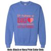 Adult Heavy Blend Heather Royal or Red 60/40 Fleece Crew (S) Thumbnail