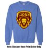 Adult Heavy Blend Heather Royal or Red 60/40 Fleece Crew (S) Thumbnail