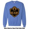 Adult Heavy Blend Heather Royal or Red 60/40 Fleece Crew (S) Thumbnail