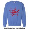 Adult Heavy Blend Heather Royal or Red 60/40 Fleece Crew (S) Thumbnail