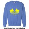 Adult Heavy Blend Heather Royal or Red 60/40 Fleece Crew (S) Thumbnail