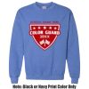 Adult Heavy Blend Heather Royal or Red 60/40 Fleece Crew (S) Thumbnail