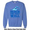 Adult Heavy Blend Heather Royal or Red 60/40 Fleece Crew (S) Thumbnail