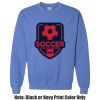 Adult Heavy Blend Heather Royal or Red 60/40 Fleece Crew (S) Thumbnail