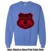 Adult Heavy Blend Heather Royal or Red 60/40 Fleece Crew (S) Thumbnail