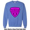 Adult Heavy Blend Heather Royal or Red 60/40 Fleece Crew (S) Thumbnail