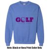 Adult Heavy Blend Heather Royal or Red 60/40 Fleece Crew (S) Thumbnail