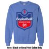 Adult Heavy Blend Heather Royal or Red 60/40 Fleece Crew (S) Thumbnail