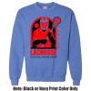 Adult Heavy Blend Heather Royal or Red 60/40 Fleece Crew (S) Thumbnail