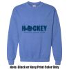 Adult Heavy Blend Heather Royal or Red 60/40 Fleece Crew (S) Thumbnail