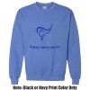Adult Heavy Blend Heather Royal or Red 60/40 Fleece Crew (S) Thumbnail