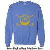 Adult Heavy Blend Heather Royal or Red 60/40 Fleece Crew (S) Thumbnail