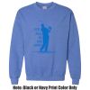 Adult Heavy Blend Heather Royal or Red 60/40 Fleece Crew (S) Thumbnail