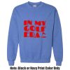 Adult Heavy Blend Heather Royal or Red 60/40 Fleece Crew (S) Thumbnail