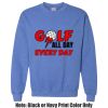 Adult Heavy Blend Heather Royal or Red 60/40 Fleece Crew (S) Thumbnail