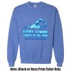 Adult Heavy Blend Heather Royal or Red 60/40 Fleece Crew (S) Thumbnail