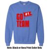 Adult Heavy Blend Heather Royal or Red 60/40 Fleece Crew (S) Thumbnail