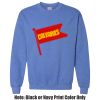 Adult Heavy Blend Heather Royal or Red 60/40 Fleece Crew (S) Thumbnail