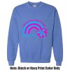 Adult Heavy Blend Heather Royal or Red 60/40 Fleece Crew (S) Thumbnail