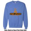 Adult Heavy Blend Heather Royal or Red 60/40 Fleece Crew (S) Thumbnail