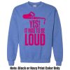 Adult Heavy Blend Heather Royal or Red 60/40 Fleece Crew (S) Thumbnail